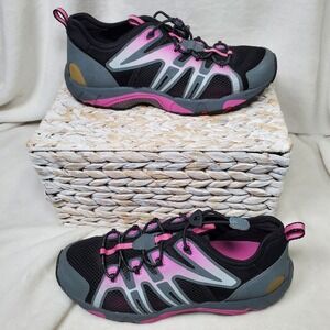 ECCO Receptor Black Purple Running Shoe Bungee Black Pink Size 9-9.5/40 Sneakers